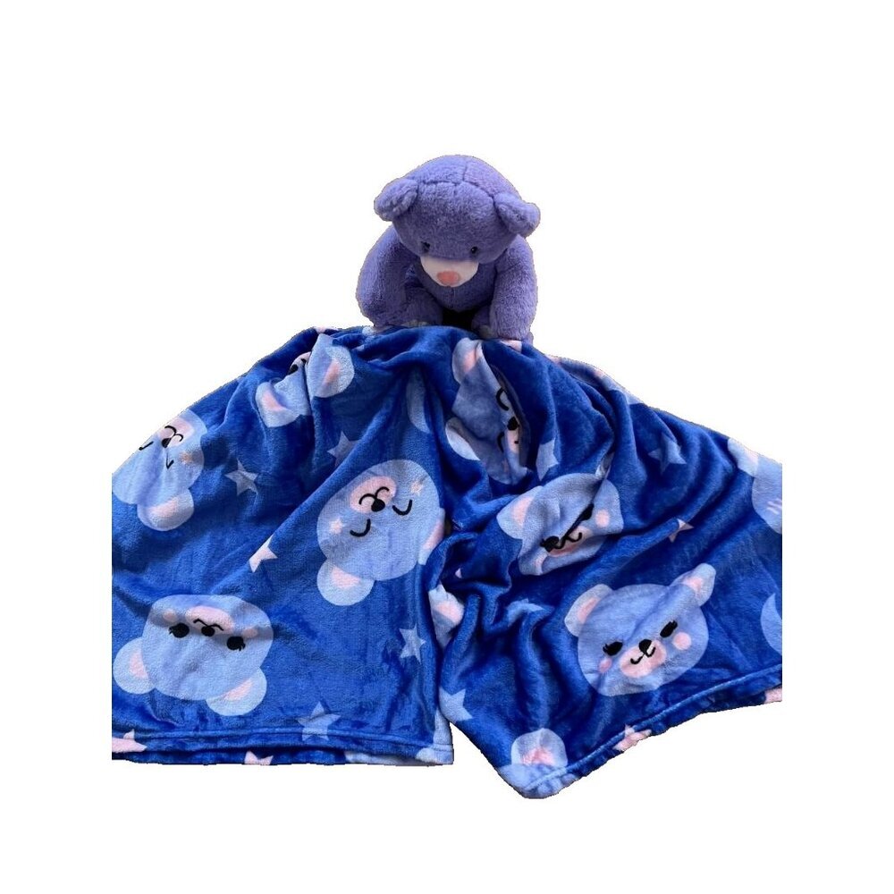 KENDIA Blankets Scarf Boys, Teddy Bears with Hearts, for Kids Boys Girls